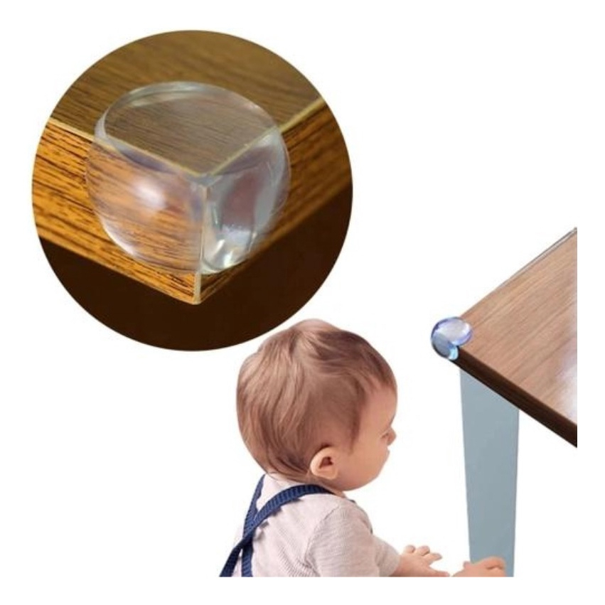 4 Peças Protetor De Quina Silicone Mesa Segurança Para Crianças E Bebes Proteção Promoção