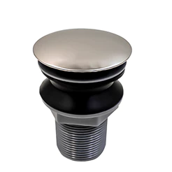 Válvula Ralo Click Escoamento Plástica Cromado 1-1/4''Pol Para Cubas Pias Lavatório Banheiro Up Luxo