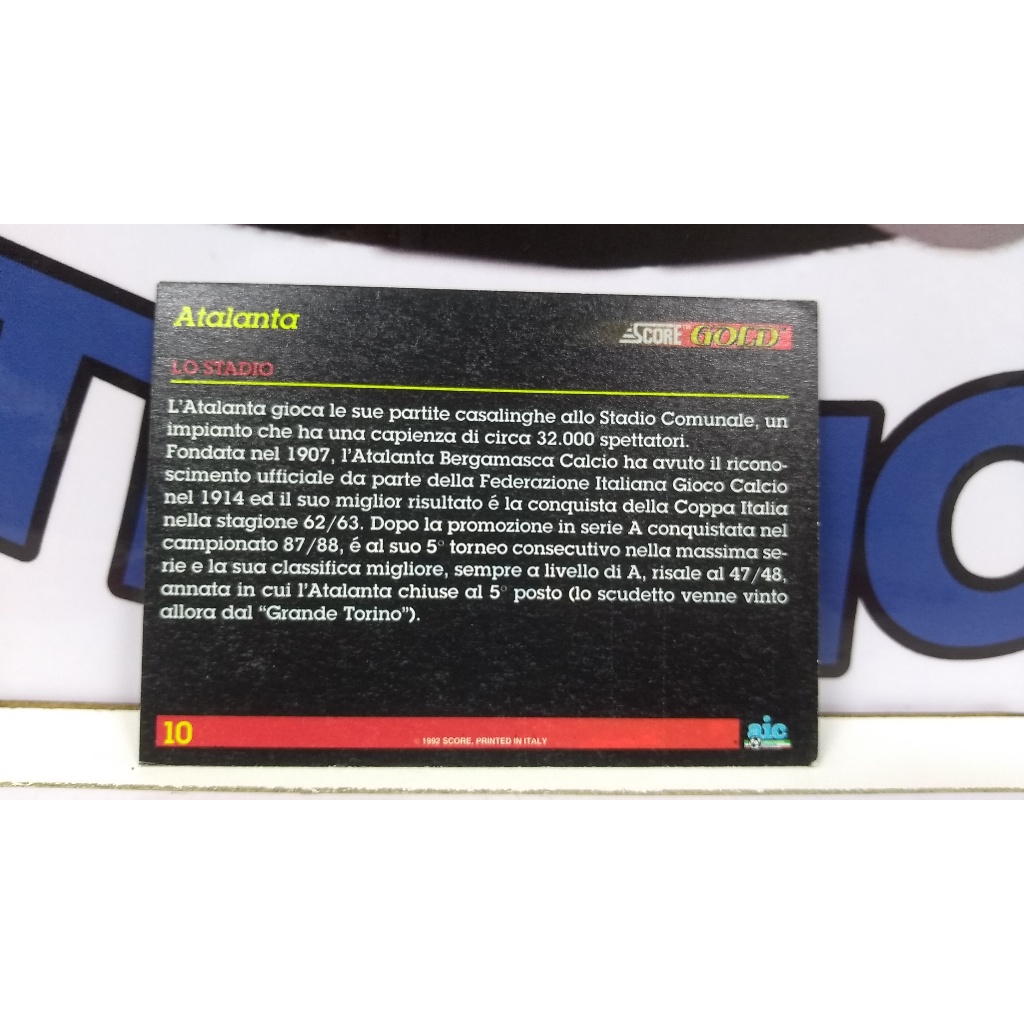 figurina-CARD SCORE GOLD 1993-ATALANTA-LO STADIO