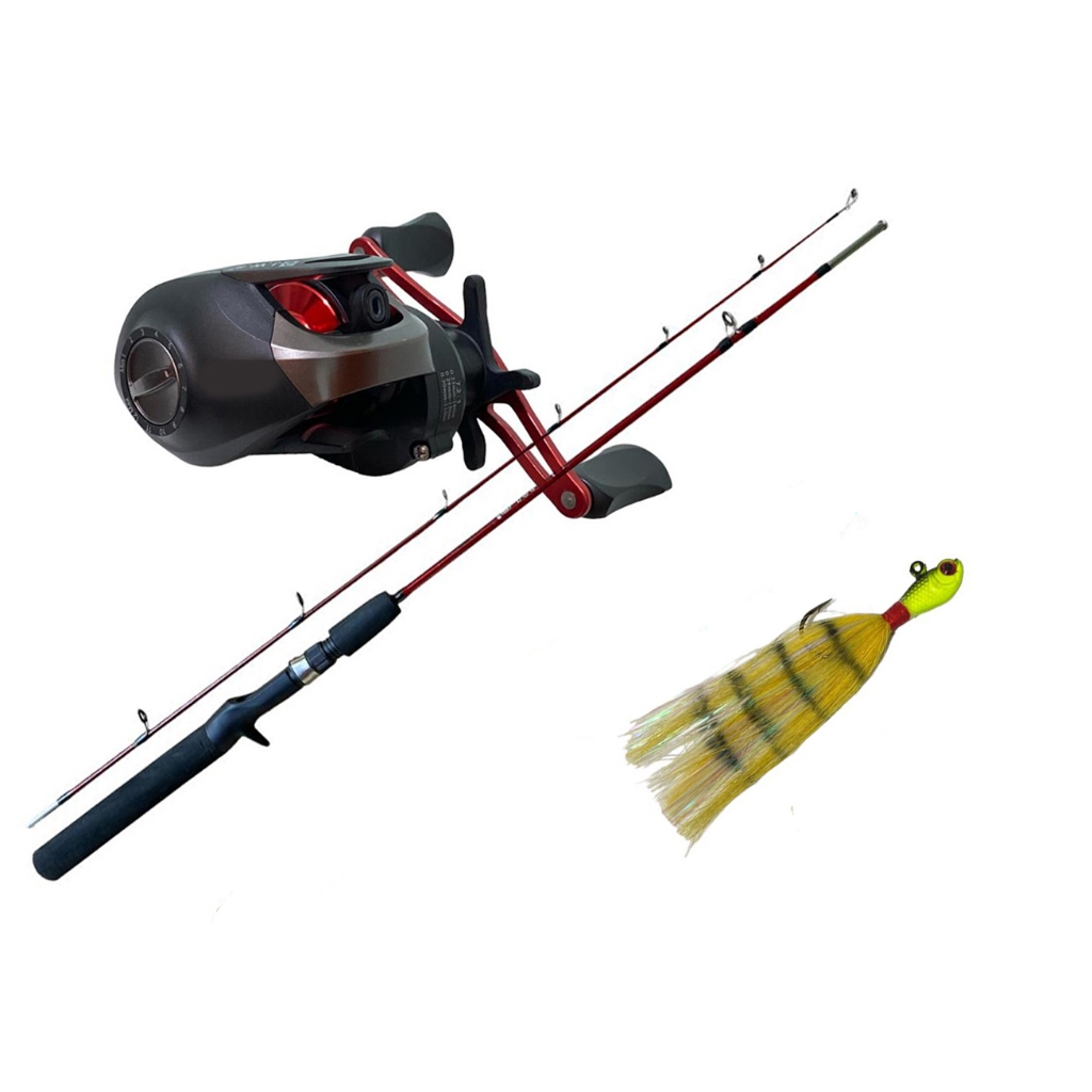 Kit Carretilha 17+1 Rol C/ Vara 2 Pts + JUMPING JIG