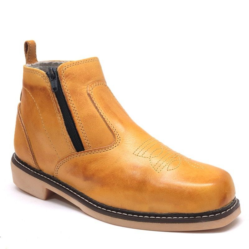 botina Bota Rodeio De Zíper solado latex
