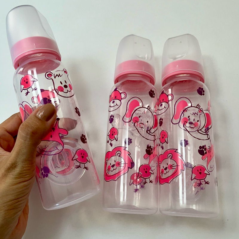 kit com 3 mamadeiras barato bico silicone ortodôntico ou Redondo 240ml