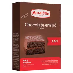 Chocolate em Pó Solúvel 50% Cacau 200g - Mavalério