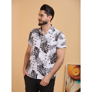 Camisas Floridas Estampadas Havaiana Praia Confortaveis Manga Curta Verão 2023