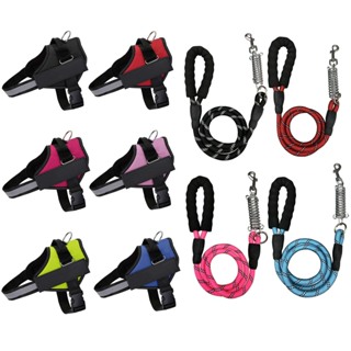 Kit Guia Mola Amortecedora + Peitoral Coleira Faixa Reflexiva Passeio Pet Cão Grande/Médio Porte LR-0137/LR-0191 em Oferta na Shopee
