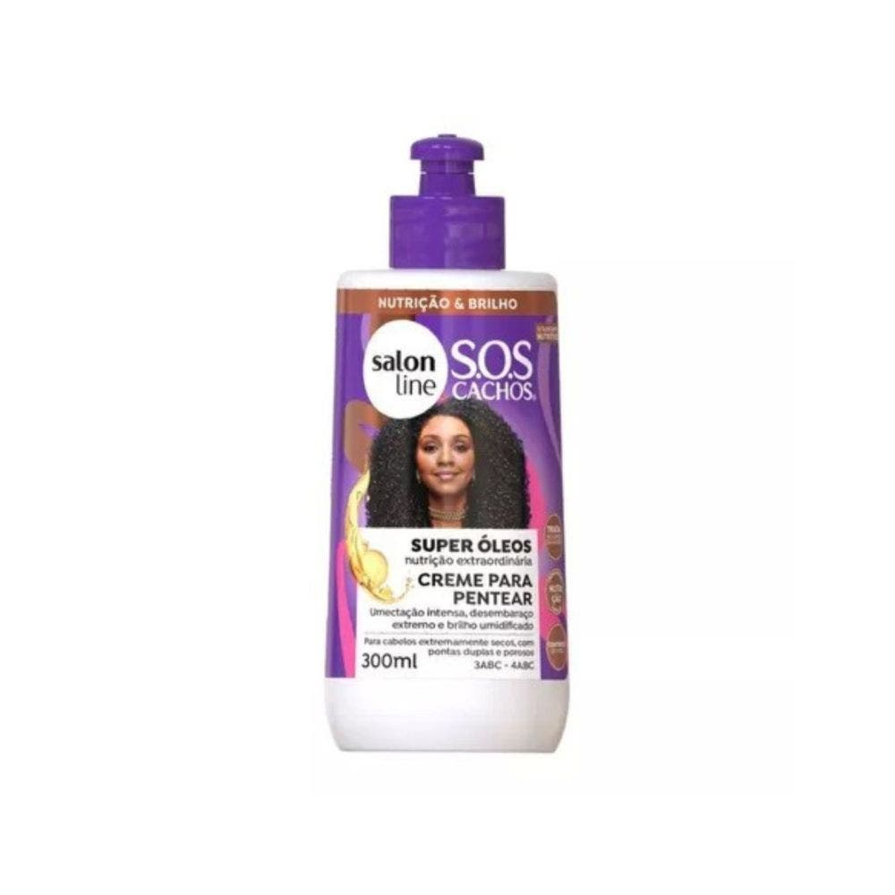 Creme Para Pentear Salon Line Super Óleo Nutritivo SOS 300ml em Oferta na Shopee