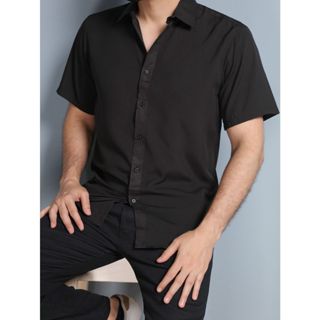 camisa masculina social lisa basica  havaiana verão