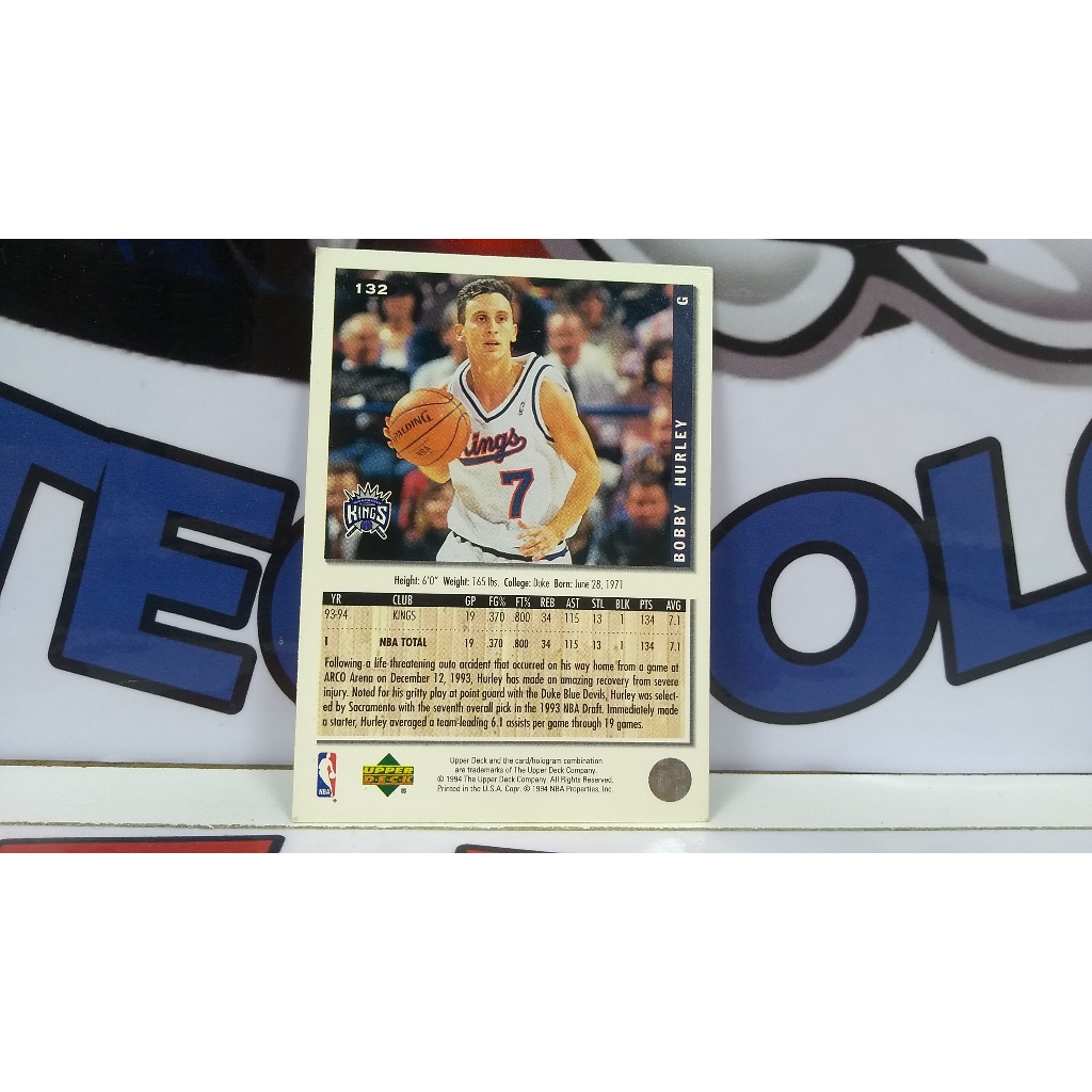 1994 Cartão Upper Deck Jumbo Bobby Hurley #132 - 0807
