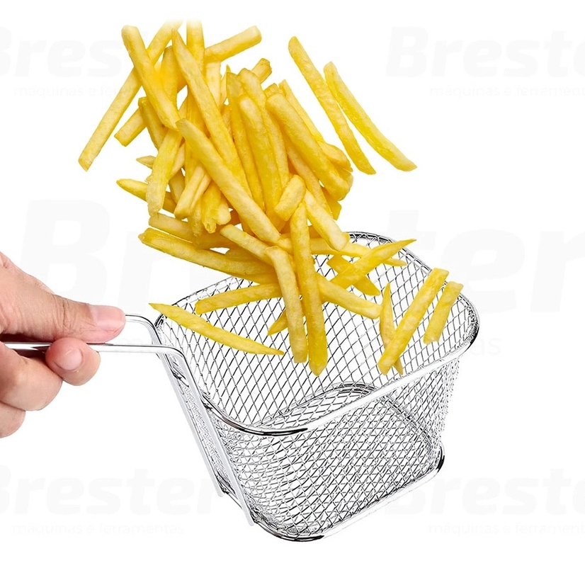 Mini Cesto Para Frituras 14,5X10,5CM Servir Porções Petiscos Batata Fritas Nuggets Clink em Oferta na Shopee