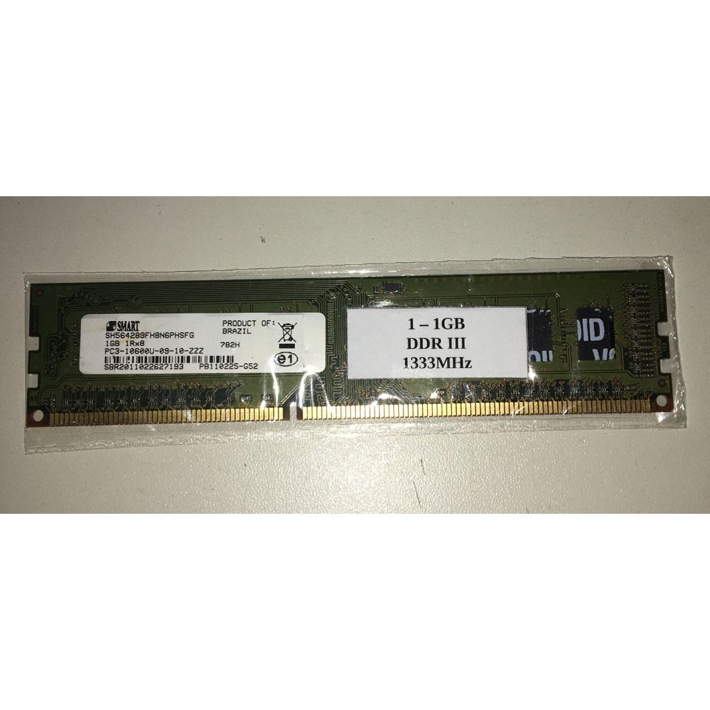 Memória Ram Ddr3 1gb 1333mhz Smart