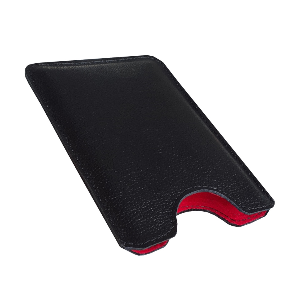 Capa em  Couro de calculadora  Hp12c com forro vermelho em Oferta na Shopee