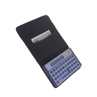 Capa para calculadora Hp12c em couro ecológico com  porta notas documentos em Oferta na Shopee