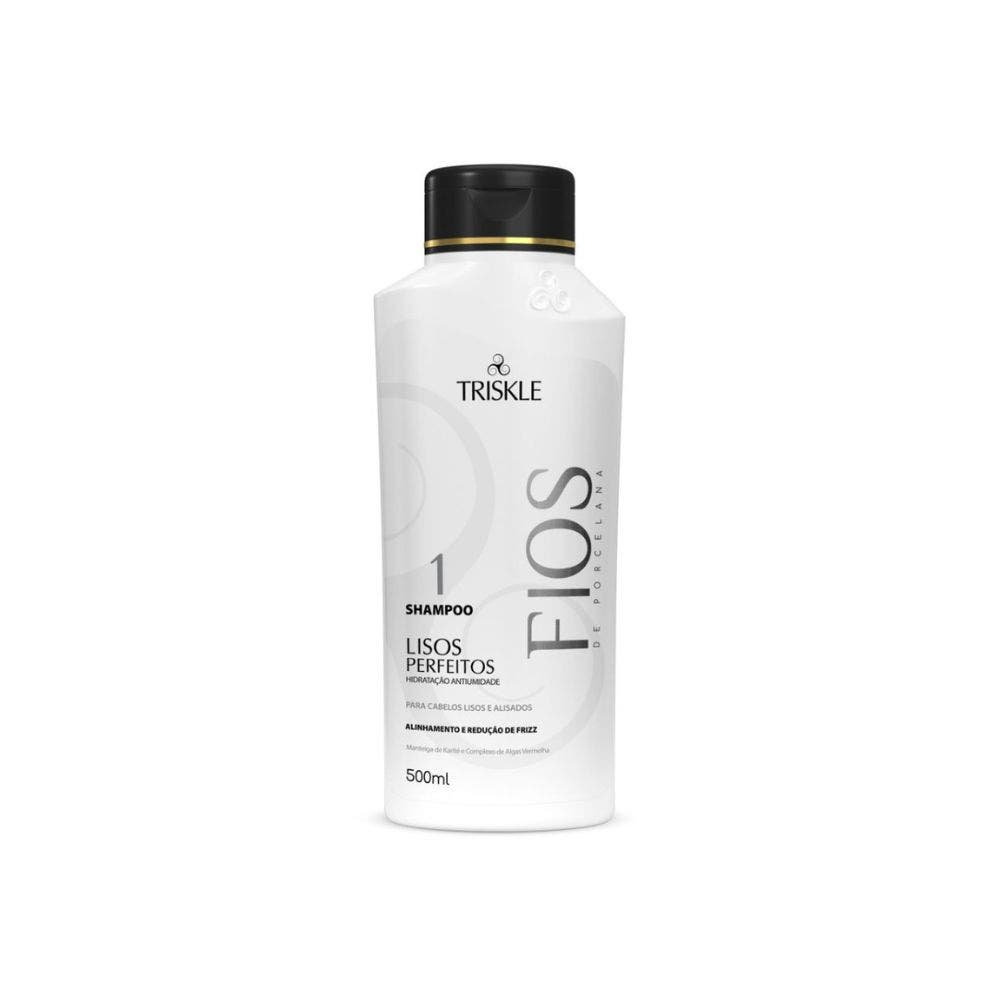 Shampoo Triskle Fios de Porcelana Lisos Perfeitos 500ml em Oferta na Shopee