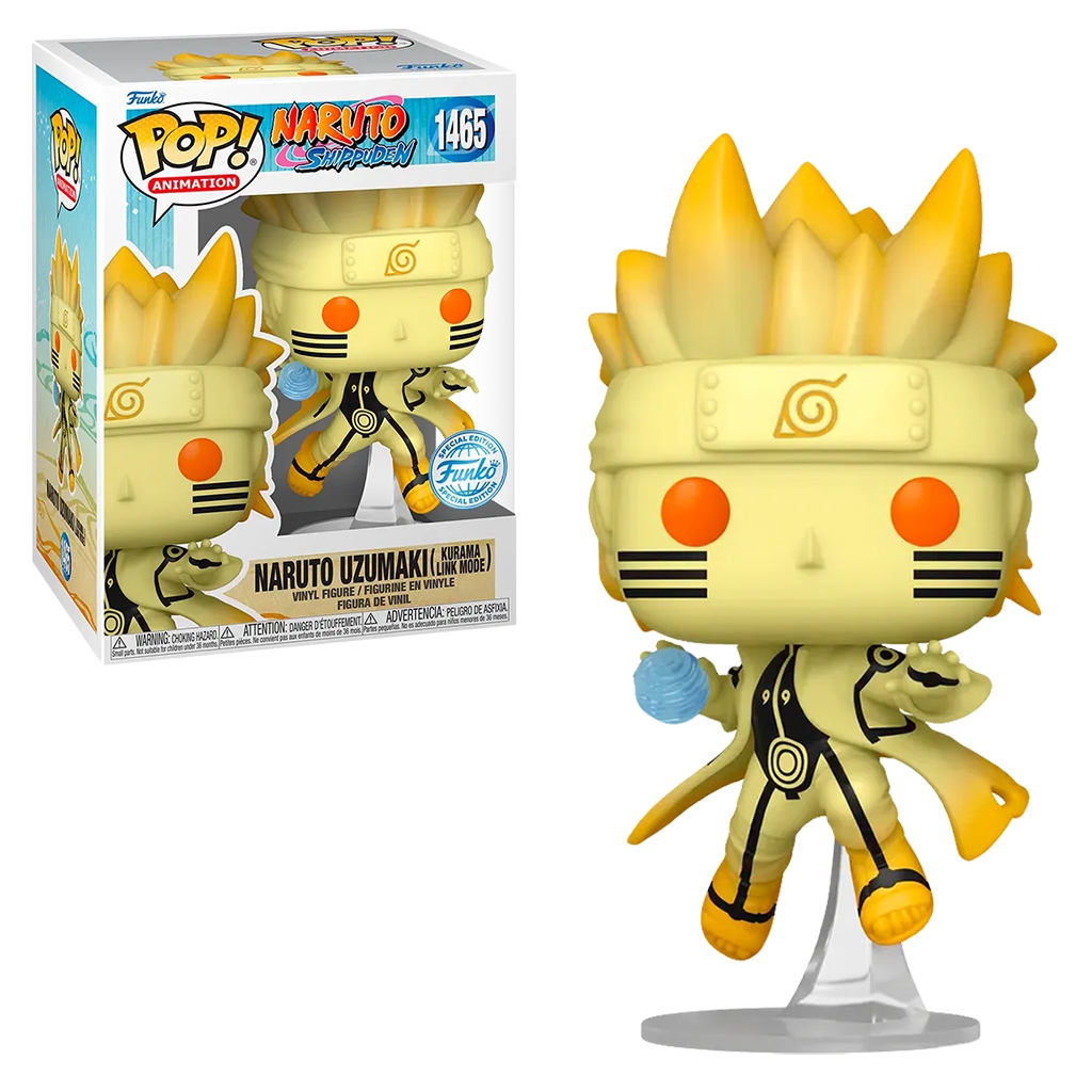 FUNKO POP ANIMATION NARUTO SHIPPUDEN EXCLUSIVE - NARUTO UZUMAKI KURAMA LINK MODE 1465 NOVO ORIGIN