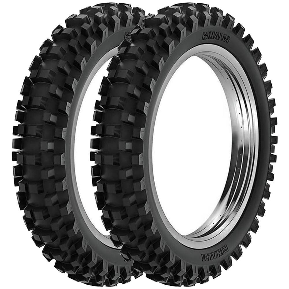 Par Pneu Mais Largo Crf 230f Ttr 230 110/100-18 + 80/100-21 Rw33 Rinaldi