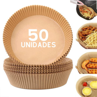 Forma De Papel Airfryer Descartável Redondo Antiaderente Para Cozimento