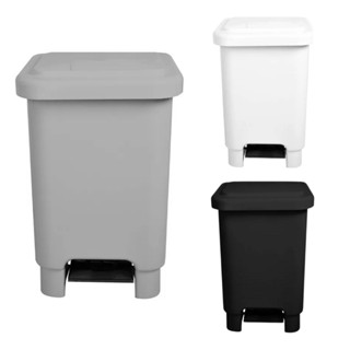 Lixeira 25L com Pedal Plástico Cesto Resistente Reforçada Multiuso Banheiro Cozinha Comércios Presente Decoração Masculino Feminino Festa Primavera Chá Panela Casamento Casa Nova Black Friday Outubro Rosa Quarto Pia Utensilios Sala Natalina
