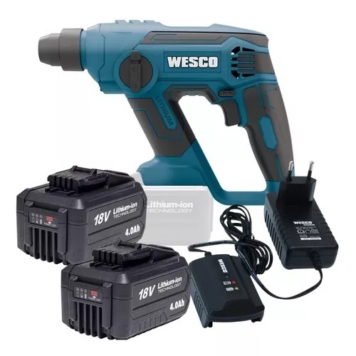 Martelete 2 Bateria 18v 4ah Rotativo Perfurador Ws2990 Wesco em Oferta na Shopee