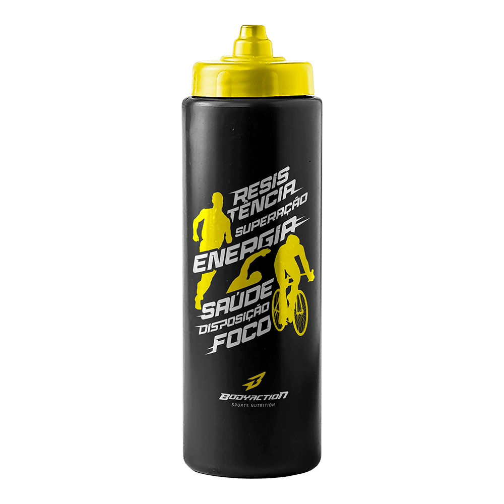 Squeeze Endurance 800ml Pedal Ciclismo Bike Preto/Amarelo - Bodyaction