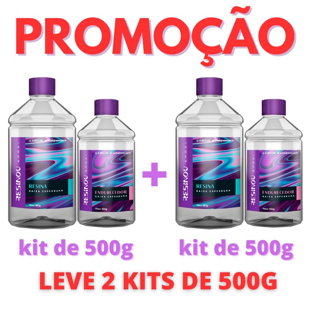 kit de resina epoxi Liquida PROMOÇÃO baixa viscosidade para madeira mesas e artesanatos
