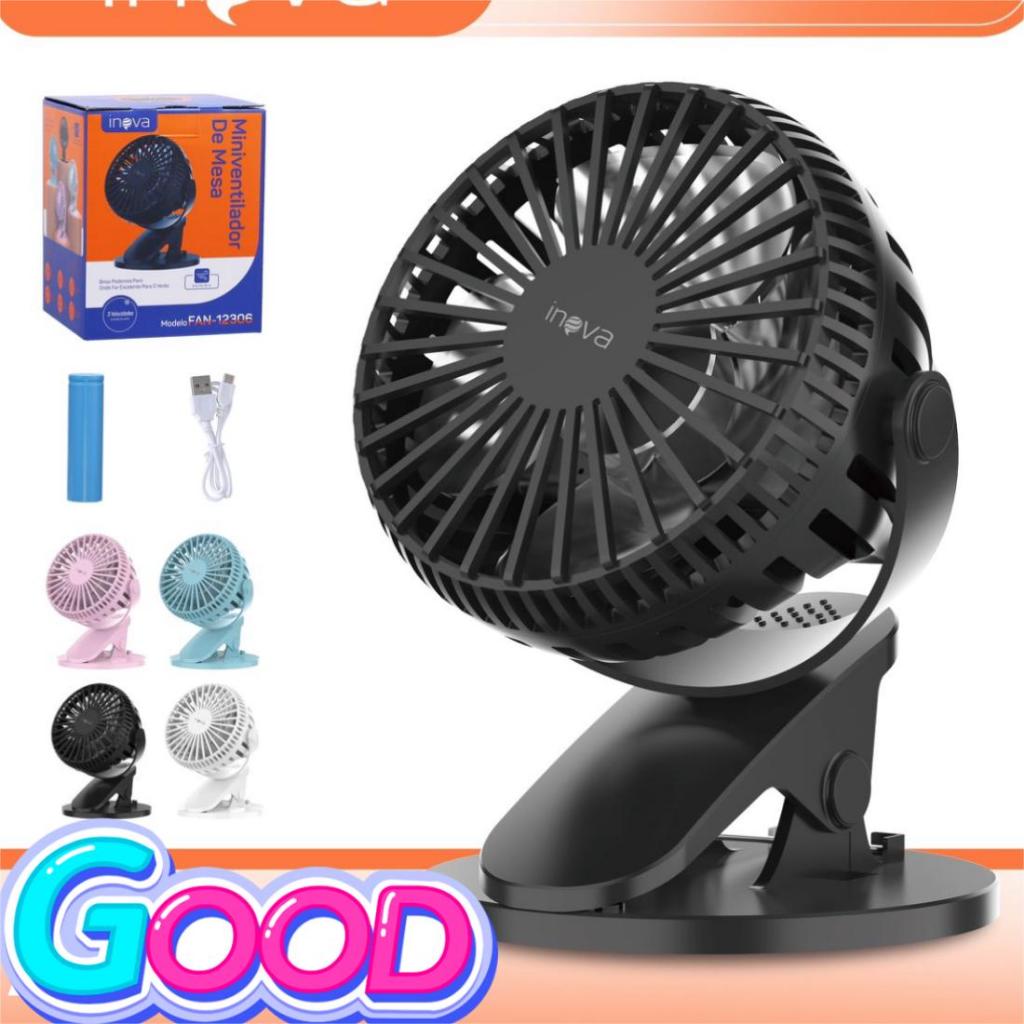 Mini Ventilador De Mesa Portátil USB Silencioso Pequeno INOVA KV-122