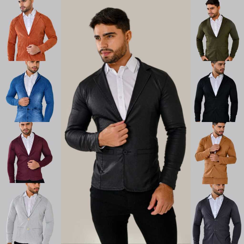 Blazer Masculino Slim Fit Moderno Elegante