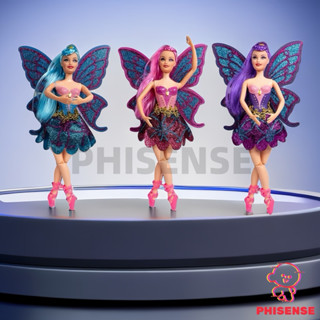 BONECA FADA BAILARINA COM ASAS BALLET TIPO BARBIE COM PENTE NN-214