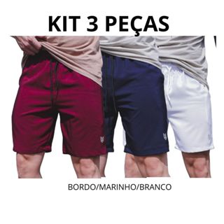 Kit 3 peças Bermuda Masculina Shorts Treino Academia Passeio Margus