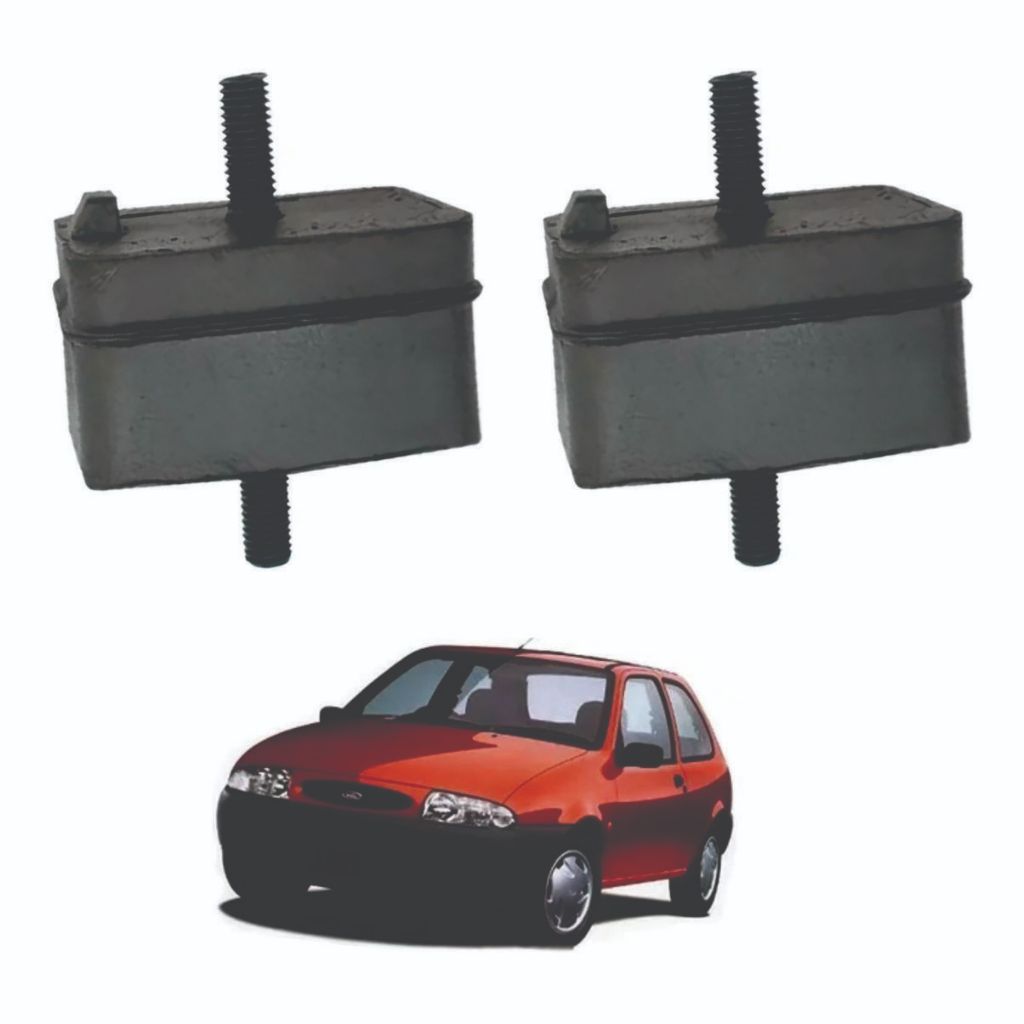 Kit com  2 Coxim Do Motor Ford Fiesta 95 1.3 Até 1995 Espanhol importado 89FB6038FB