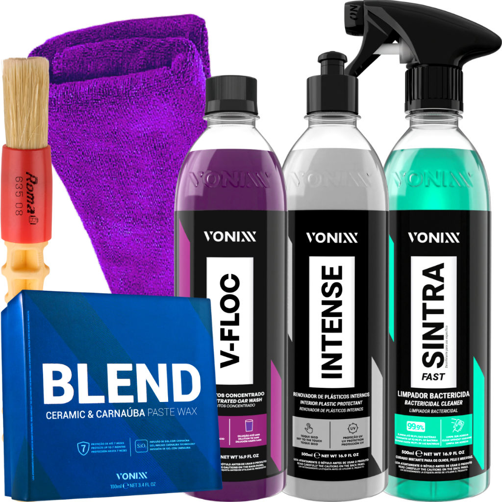 Kit Shampoo V-Floc Cera em Pasta Blend Paste Wax Sintra Fast Intense Vonixx