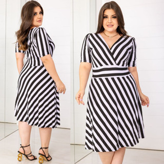 Vestido Soltinho Plus Size Manga Bufante Princesa Festa Midi Leve Curto Confortável