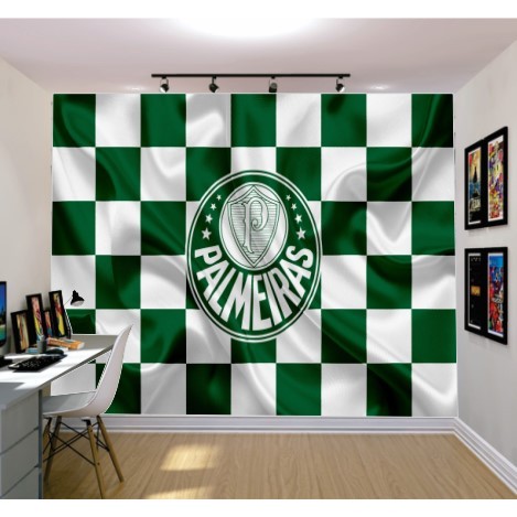 Papel de parede Palmeiras bandeira linho 0,60m altura por 0,75m largura