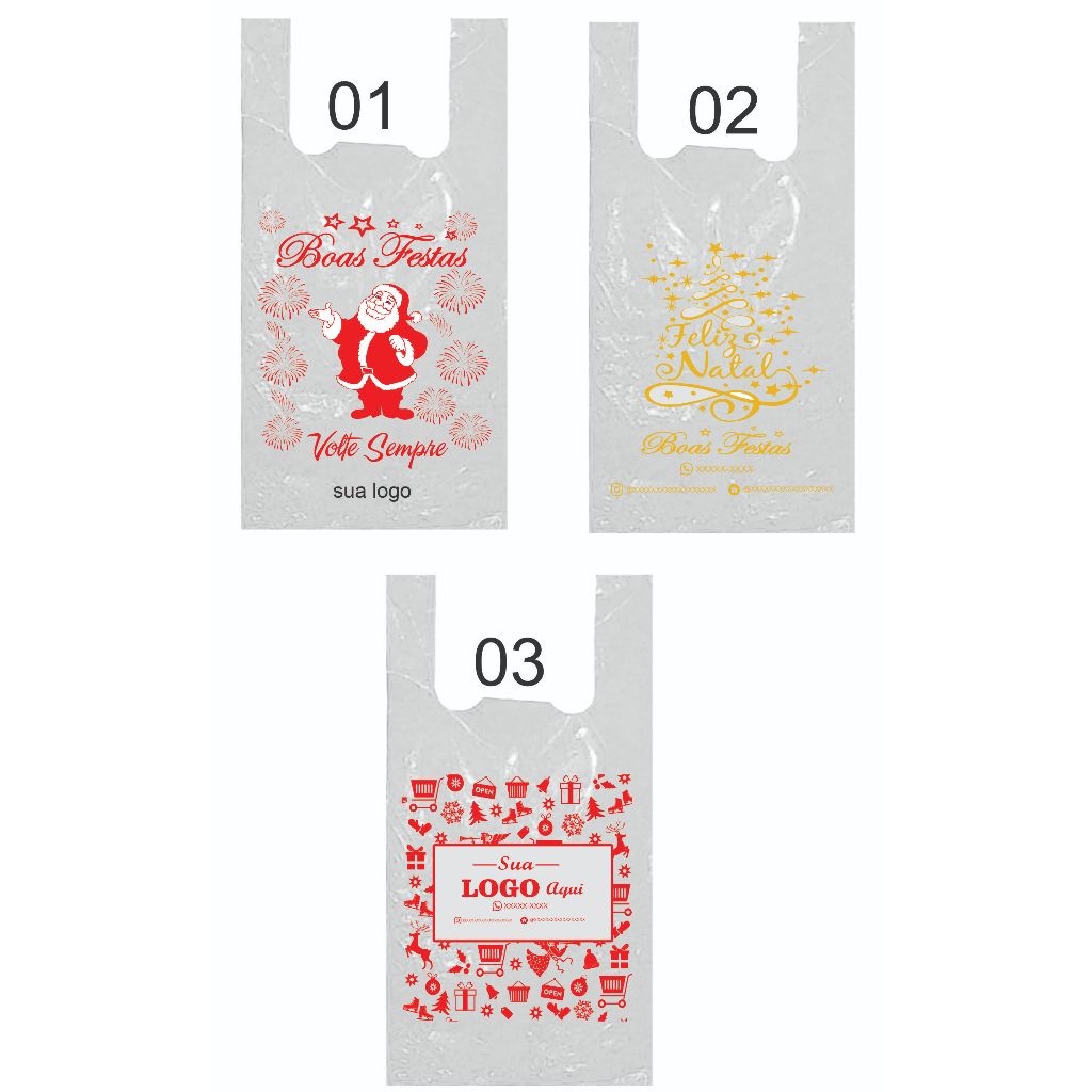 Sacolas Personalizadas natal Alça Camiseta 60x80 sacolão sacola extra g cama mesa e banho eletrodomésticos presentes