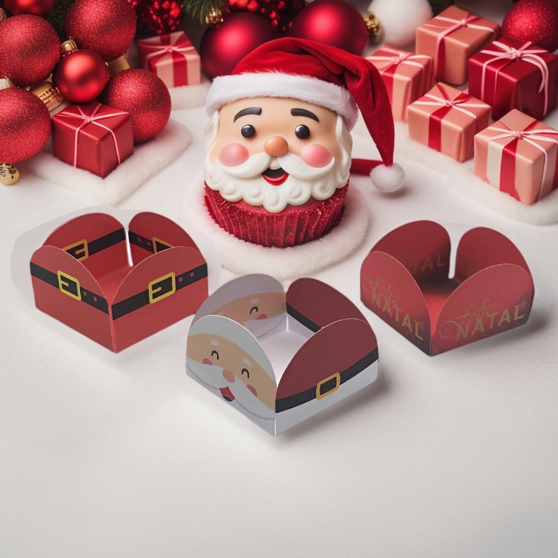 FORMINHAS 4 PÉTALAS TEMA NATAL Para Confeitaria Doces Festa Aniversário Cores Lisas Candy