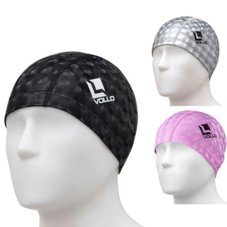 Touca De Natação 3D Pu Tecido Swim Caps Adulto Vollo