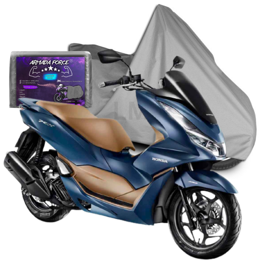 Capa Para Cobrir Moto Honda PCX Forrada Impermeável Anti-Uv com Elástico em Oferta na Shopee