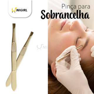 Pinça Profissional de Sobrancelhas Utensílio de Maquiagem e Beleza em Oferta na Shopee