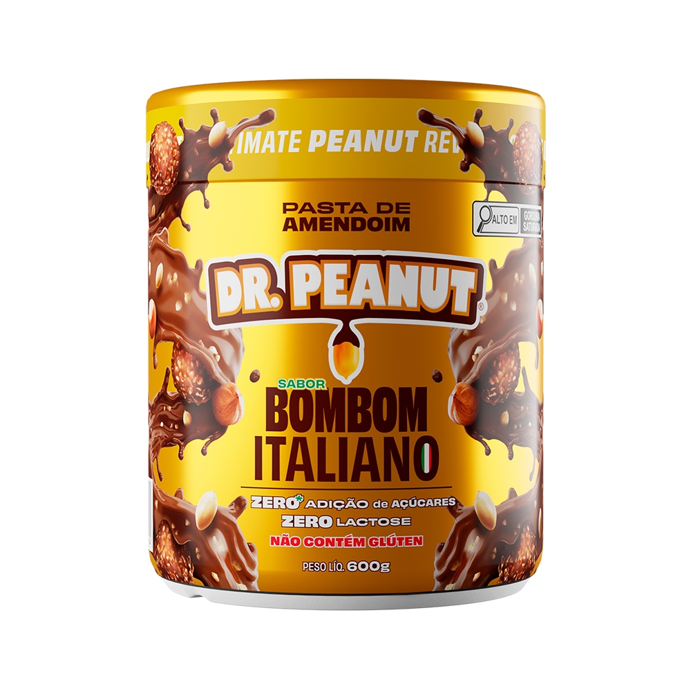 Pasta de Amendoim Com Whey Protein em Pote de 600g - Dr. Peanut