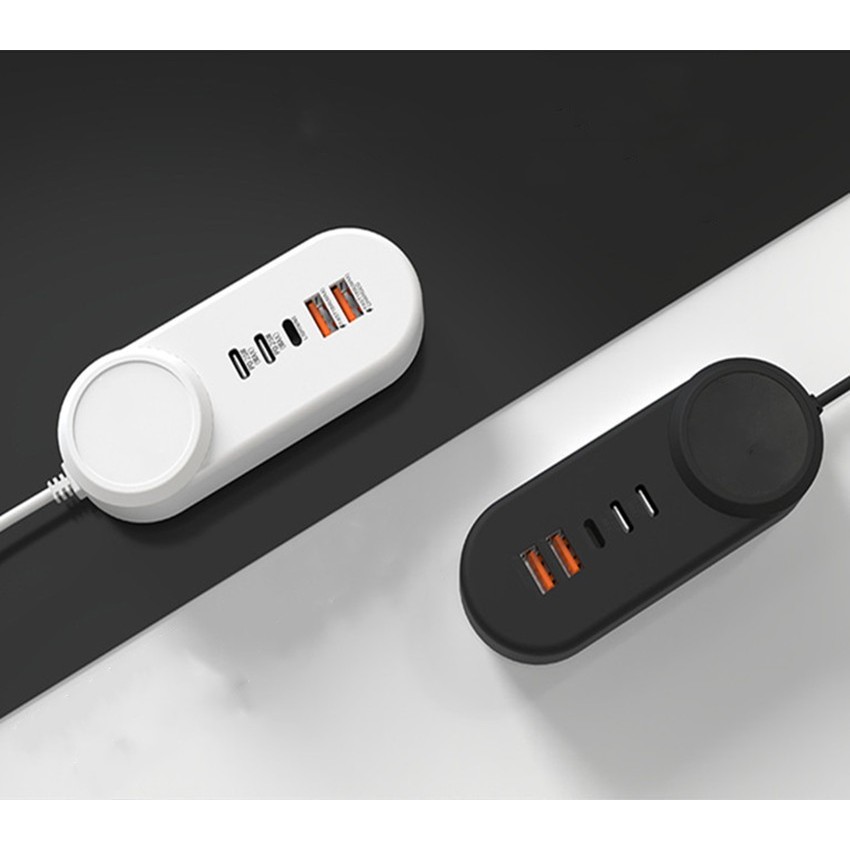 Extensão de Carregamento Tomada USB Tipo-C Carregamento Rápido Adaptador de Alimentação