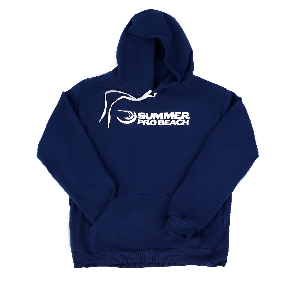 Moleton de Beach Tennis Summer Pro Beach Azul Marinho Canguru com Capuz