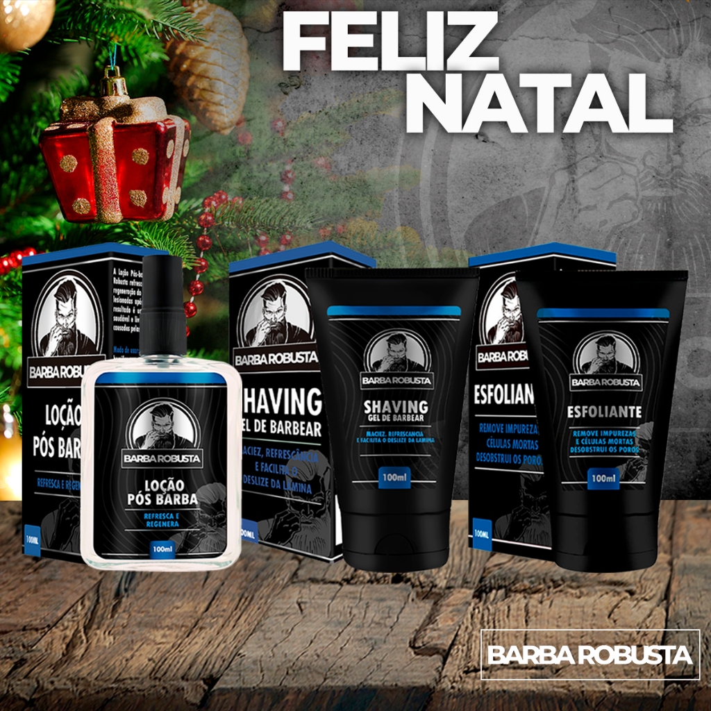 Kit Para Fazer Barba Robusta Gel De Barbear E Pós, Esfoliante