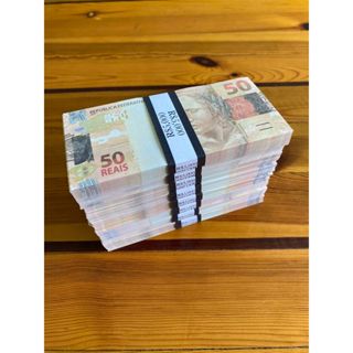 Nota Fake 50 Reais Kit Festa Original Decoração Tamanho Real
