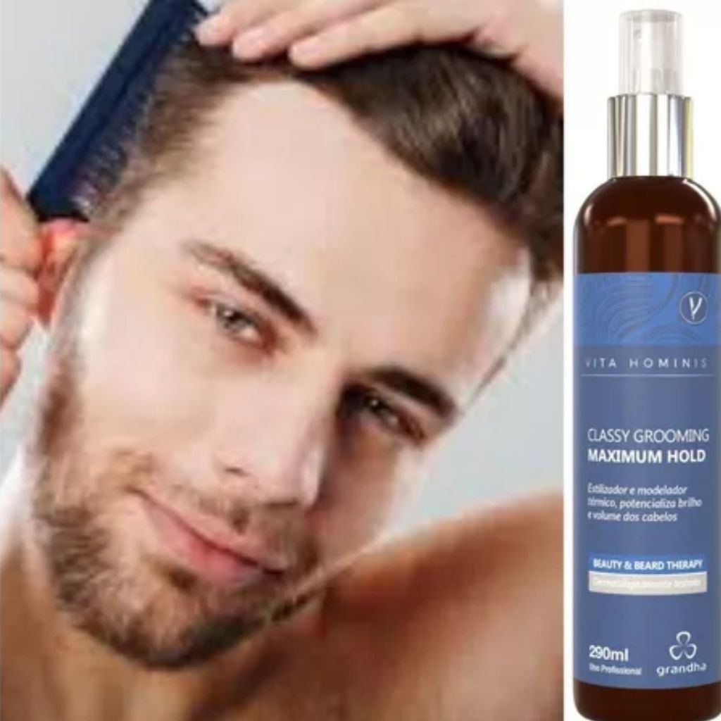 Modelador Grooming Grandha Vita Hominis Maximum Hold 290 ml em Oferta na Shopee