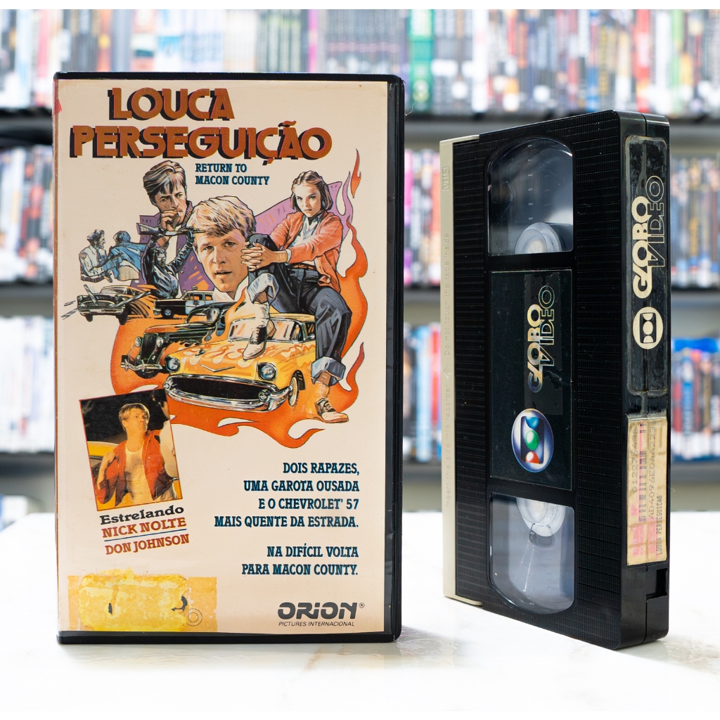 VHS Louca Perseguição - LEGENDADO - Nick Nolte Don Johnson - Original - Fita de Vídeo Filme - Globo Vídeo - Raro