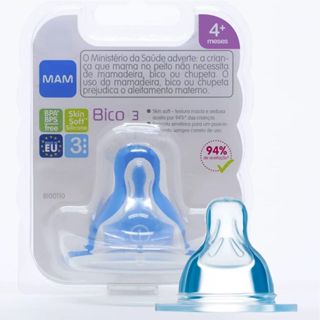 Bico Mamadeira Mam Fluxo Lento Médio Forte Super Nº 0, 1, 2, 3 Silicone 0+, 2+, 4+ Meses