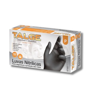 LUVA NITRILICA PRETA S/PO VARIOS TAMANHOS 100UN.