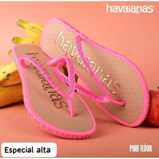 Chinelo Havaianas Feminino Lançamento Slim Maldivas Palmilha Metalizado