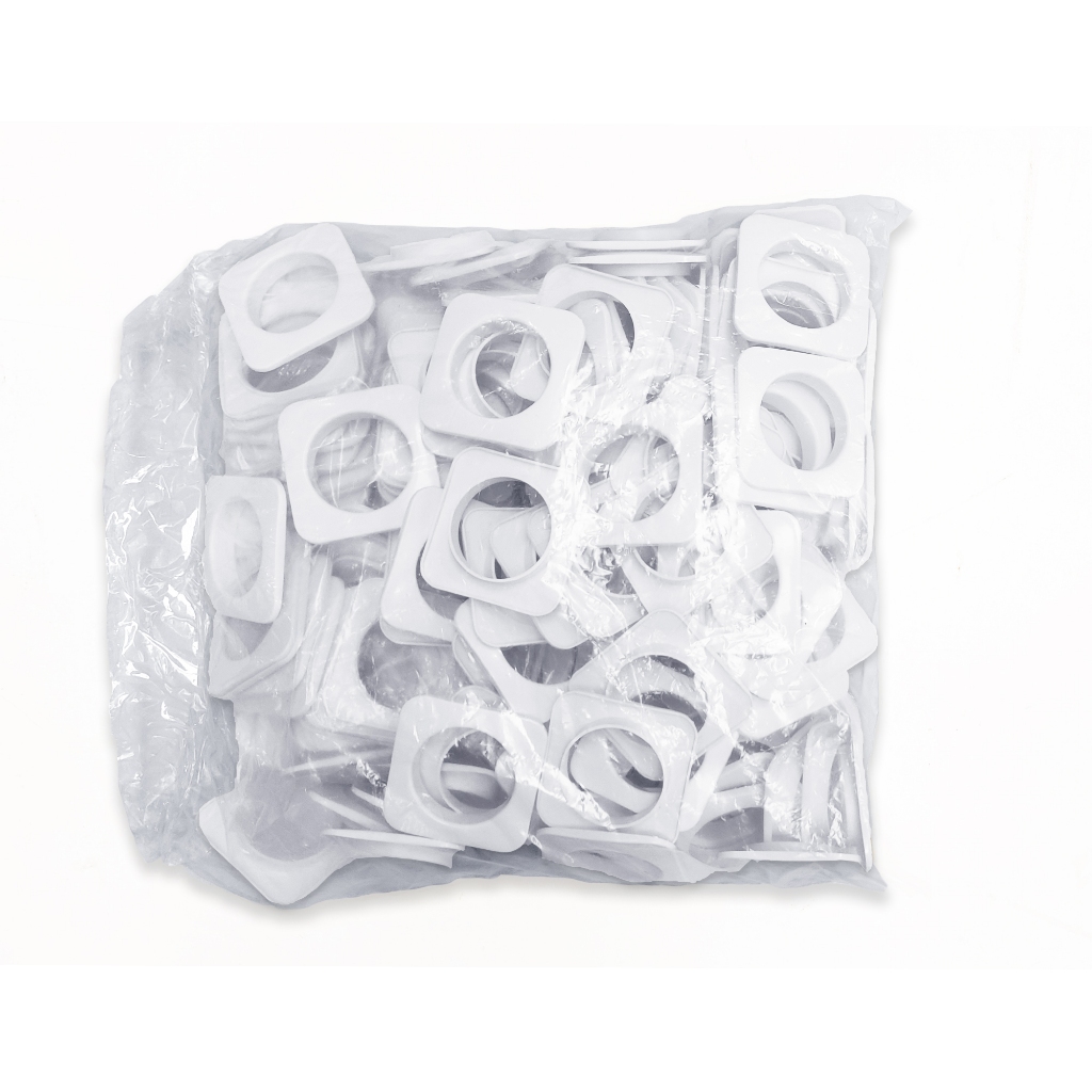 Ilhós para cortina 100 Pares Branco Quadrado Varão de 28mm em Oferta na Shopee