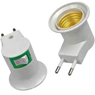 Soquete Pino com interruptor Porta Lâmpada Adaptador E27 Bocal Tomada Preto Bivolt em Oferta na Shopee