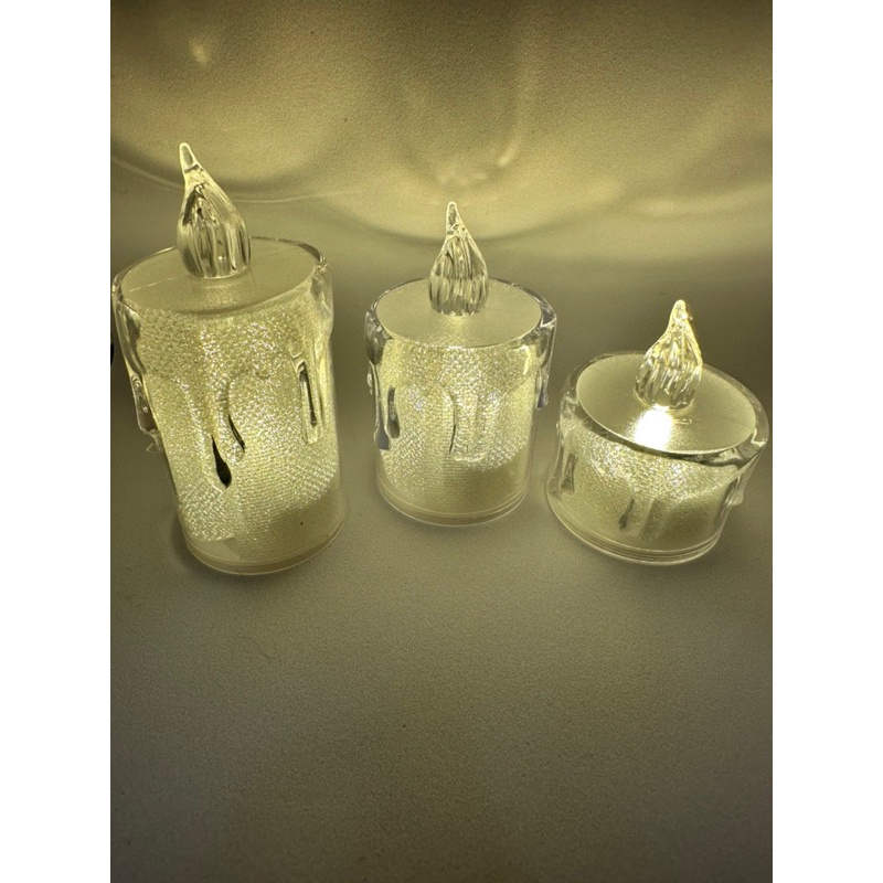 kit com 6 velas de led bateria decoração festa casa em 3 tamanhos em Oferta na Shopee